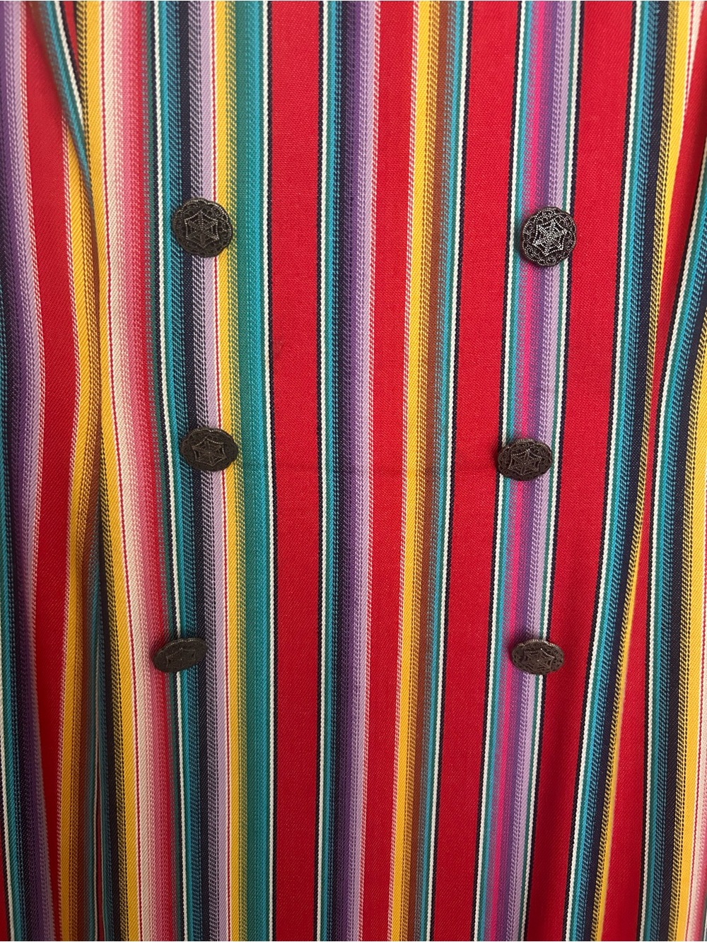 Cynthia Rowley Serape Stripe Maxi Dress Vintage Early 1990’s - Picture 5 of 7